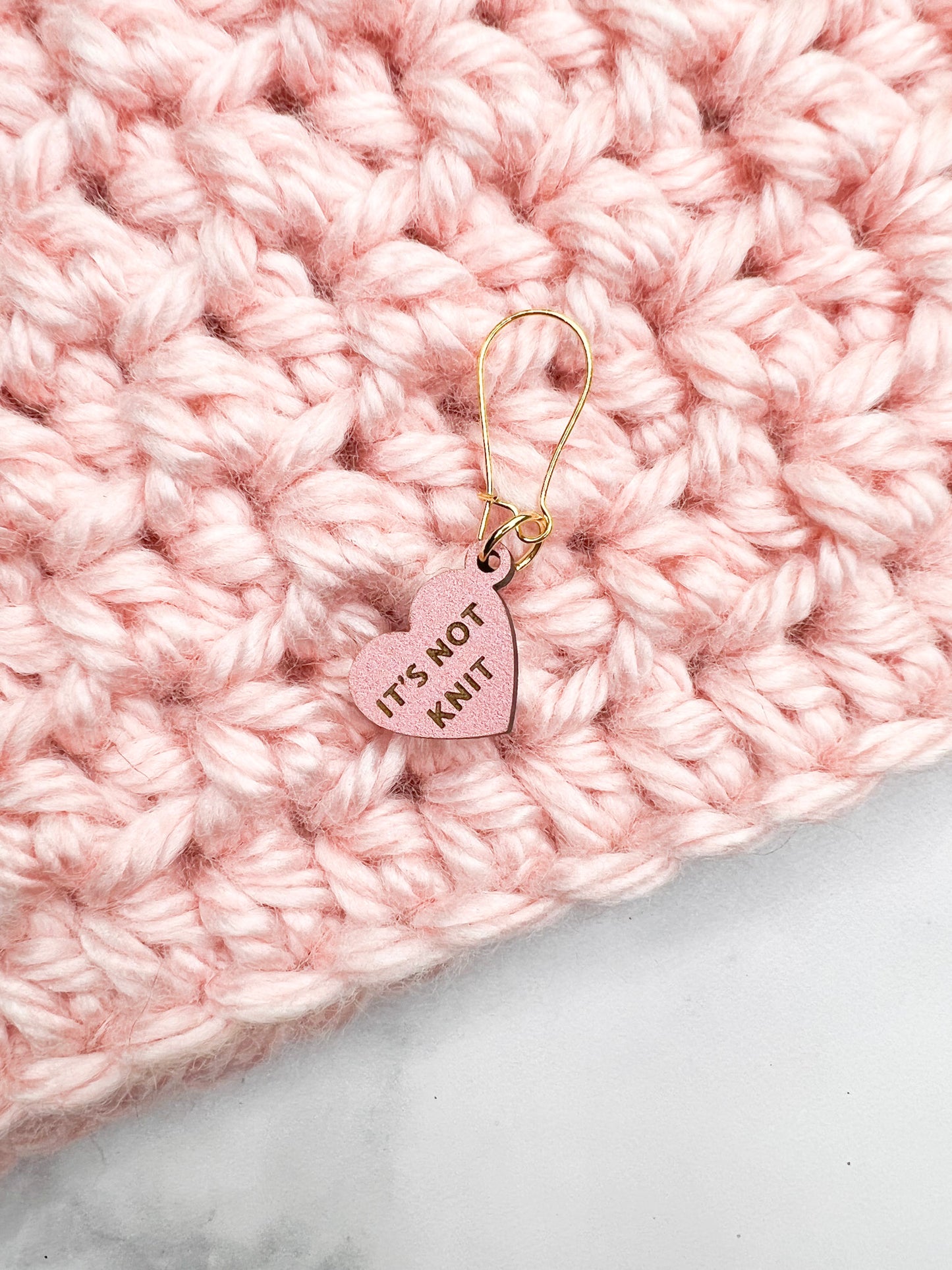 Heart Stitch Marker w/ Crochet Sayings