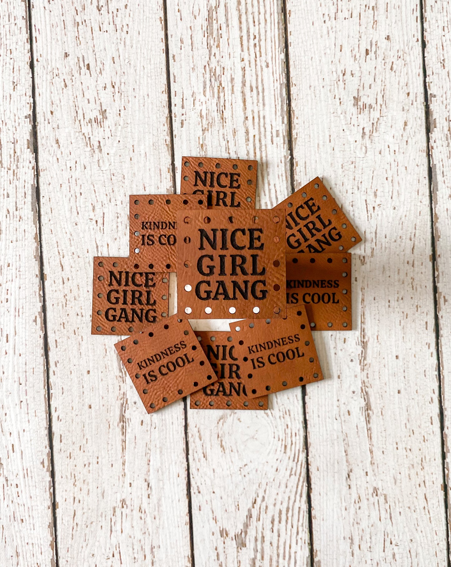 Brown Nice Girl Gang and Kindness is Cool Hat Patches