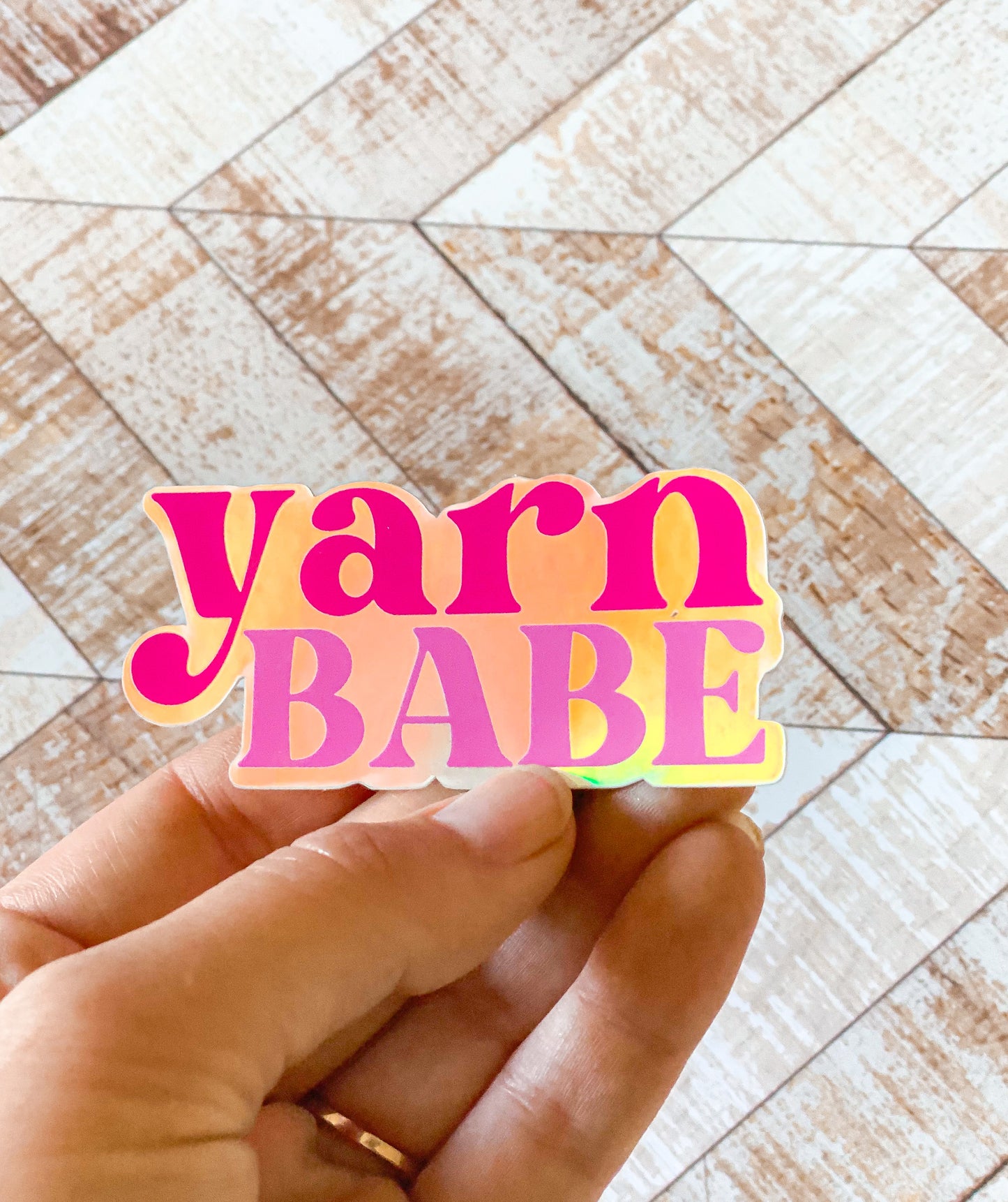 Yarn Babe Holographic Sticker