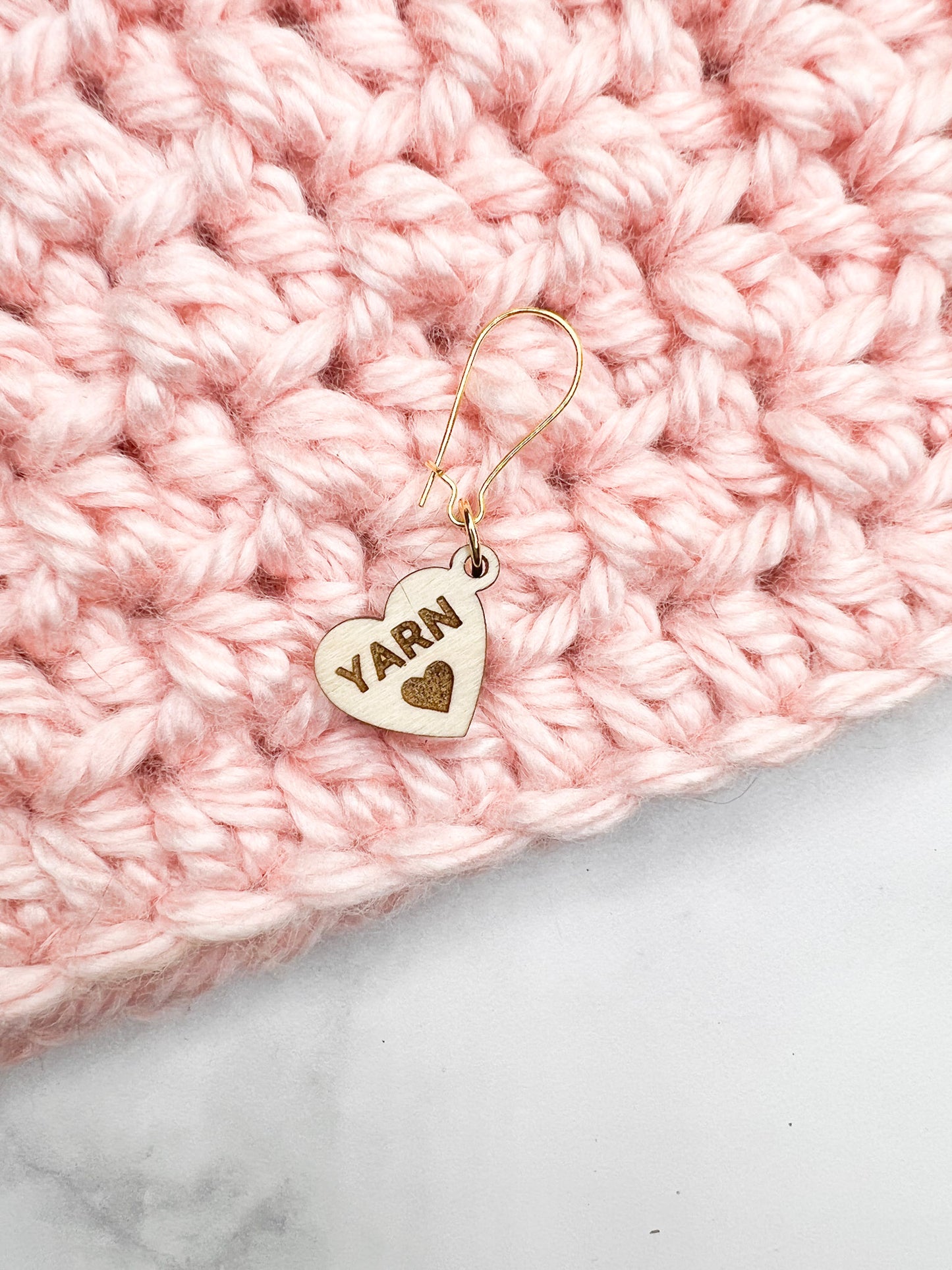Heart Stitch Marker w/ Crochet Sayings