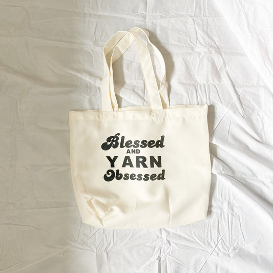 Blessed and Yarn Obsessed yarn bag